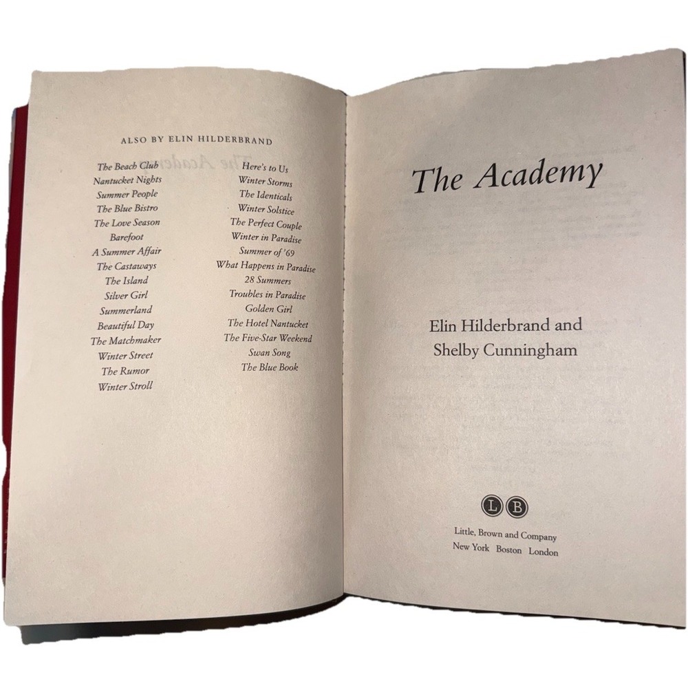 The Academy A Novel Hardcover by Hilderbrand Elin Cunningham - Picture 4 of 4